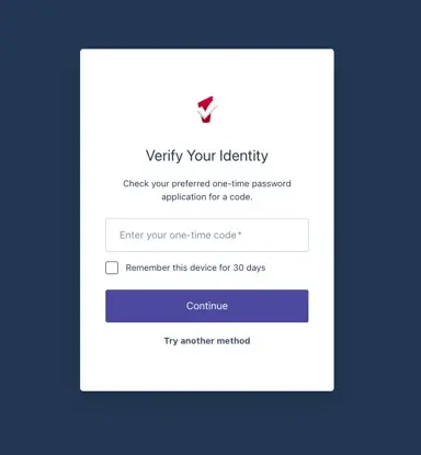 Re-Authenticate Page Re-Authenticate Page
